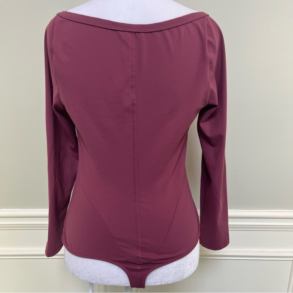 Free People Intimately Purple Corset Long Sleeve Bodysuit Size M - Picture 4 of 8